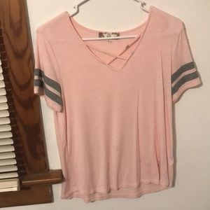 A plaint pink kids tee